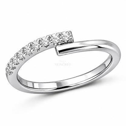 Hõbesõrmus moissaniitidega „Maris“