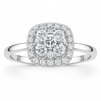 Sidabrinis žiedas su moisanitais „Reverie“ - MONOREE