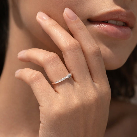 Sidabrinis žiedas su moisanitu „Maris“ - House of Monoree