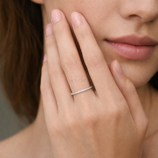 Sidabrinis žiedas su moisanitu „Trace“ - House of Monoree